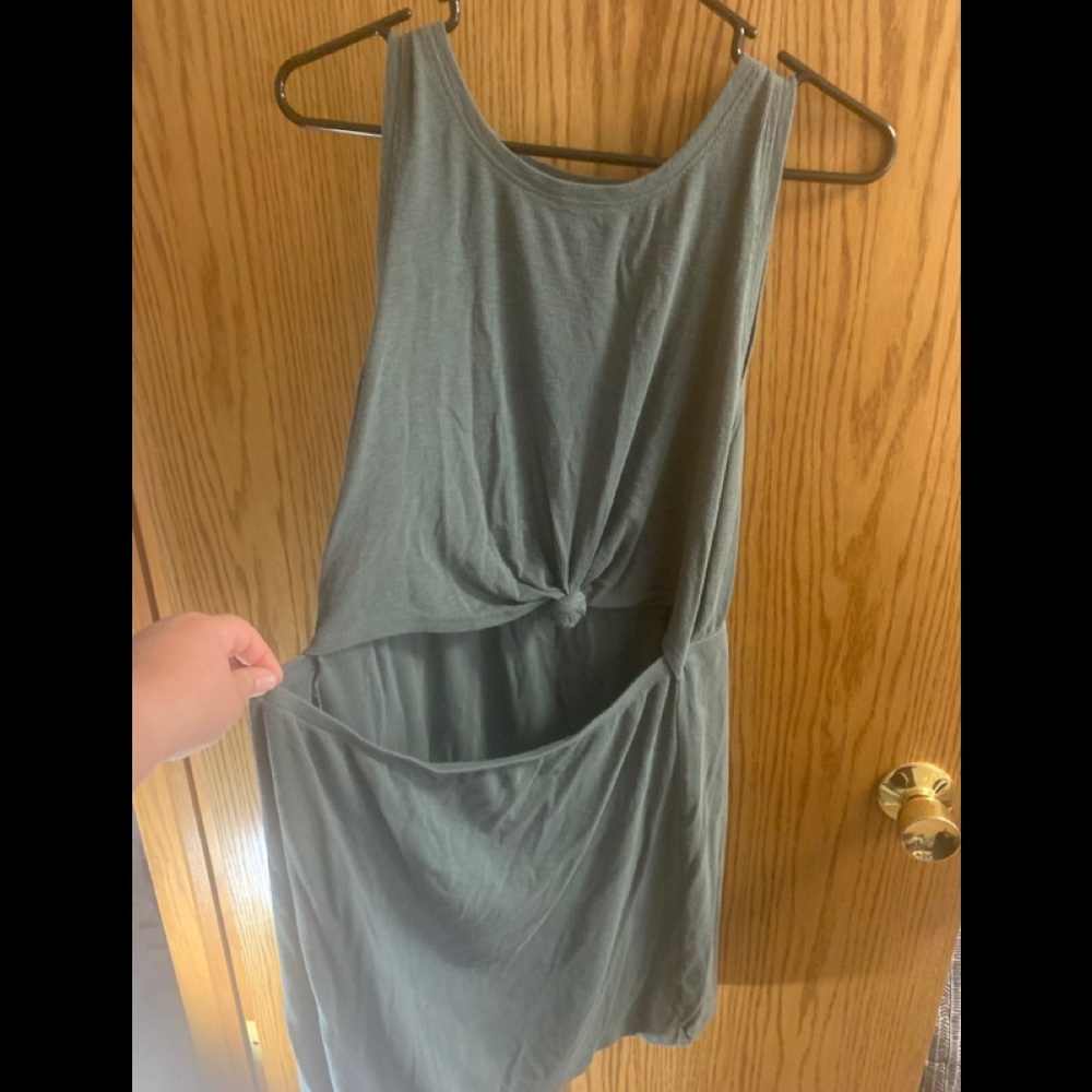 Knotted top cut out dress